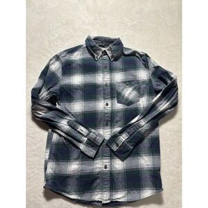 Original Weatherproof Vintage Men's Flannel Shirt Green Checkered Long Sleeve S